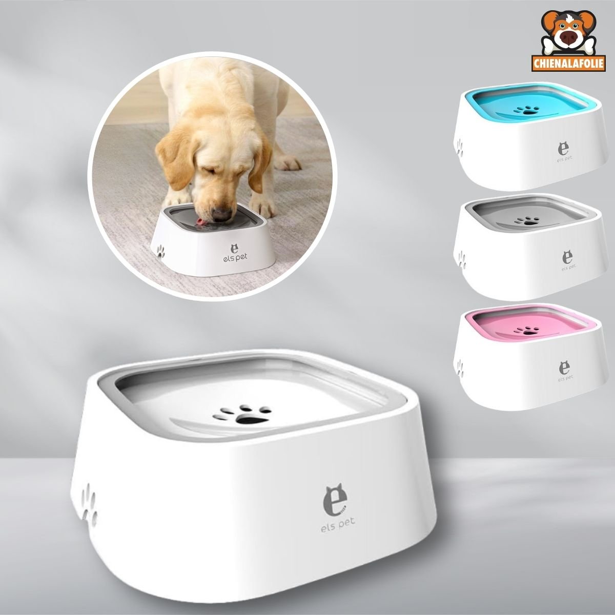 Anti Overflow Floating Water Bowl for Pets Chienalafolie