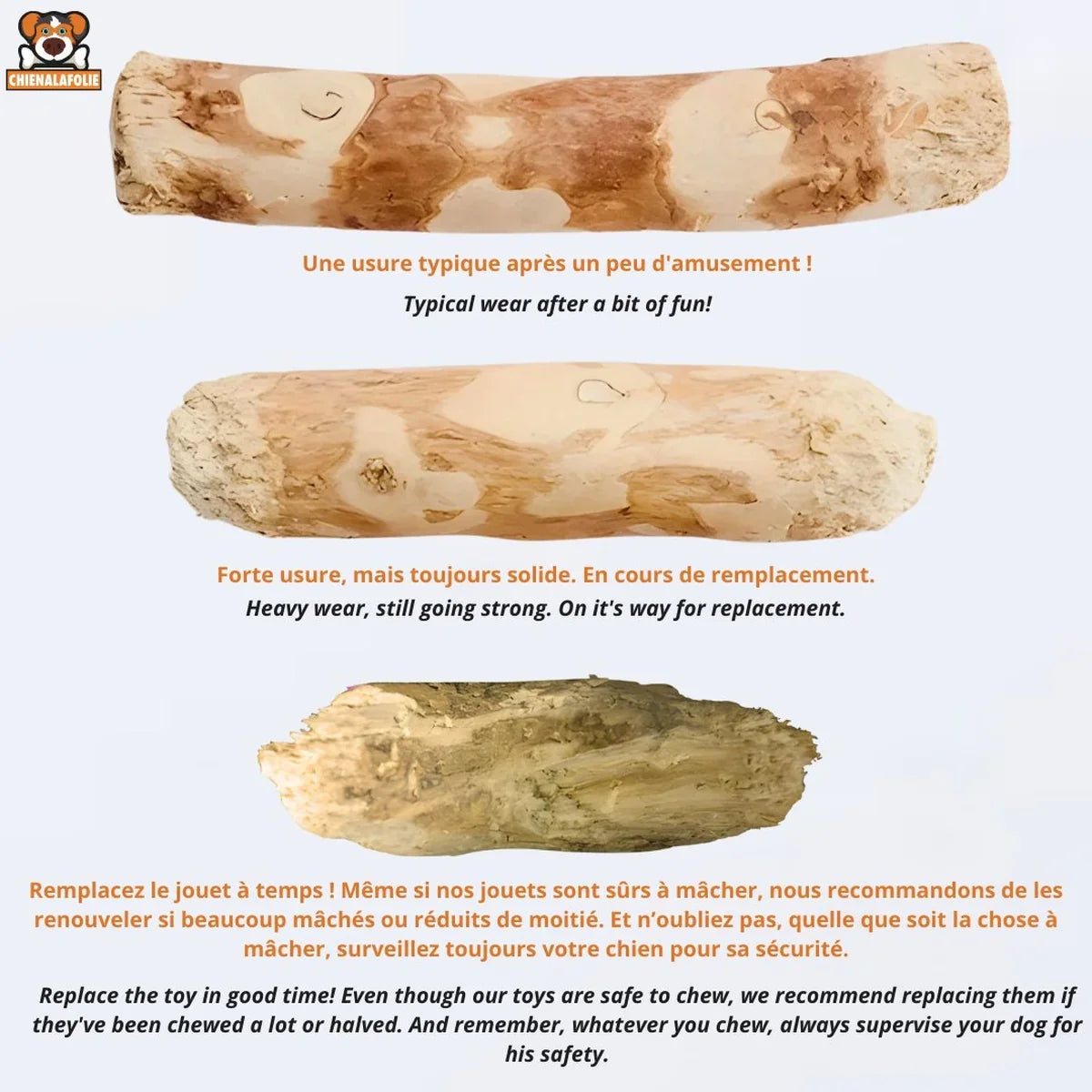 Preuve de securite le bois de cafe Chienalafolie se transforme en fibres douces et digestibles