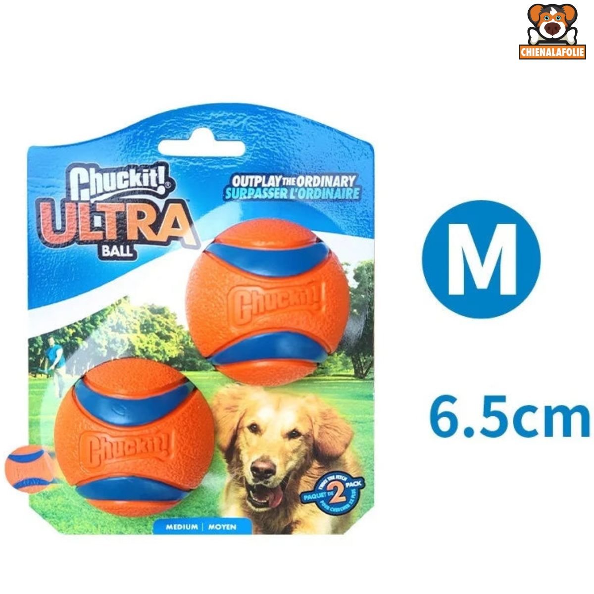 Balle Ultra Durable en Caoutchouc pour Chiens - 14:173#2pcs elastic M - Balles - Chienalafolie