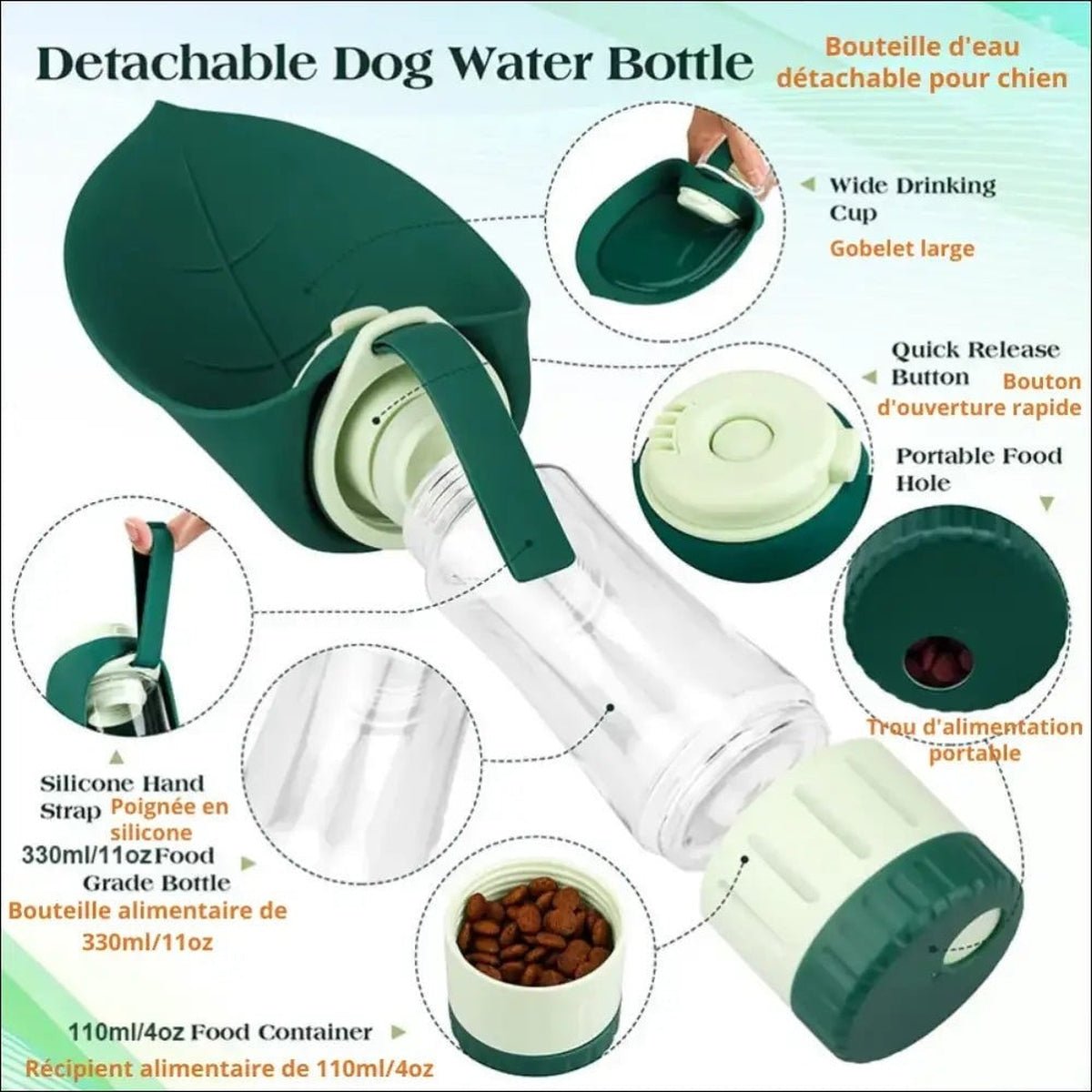 Bouteille D’eau fonction 2 En 1 Pour Chien - CJJT175814001AZ - Bouteilles - Chienalafolie