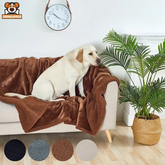 Double-Sided Flannel Waterproof Pet Blanket