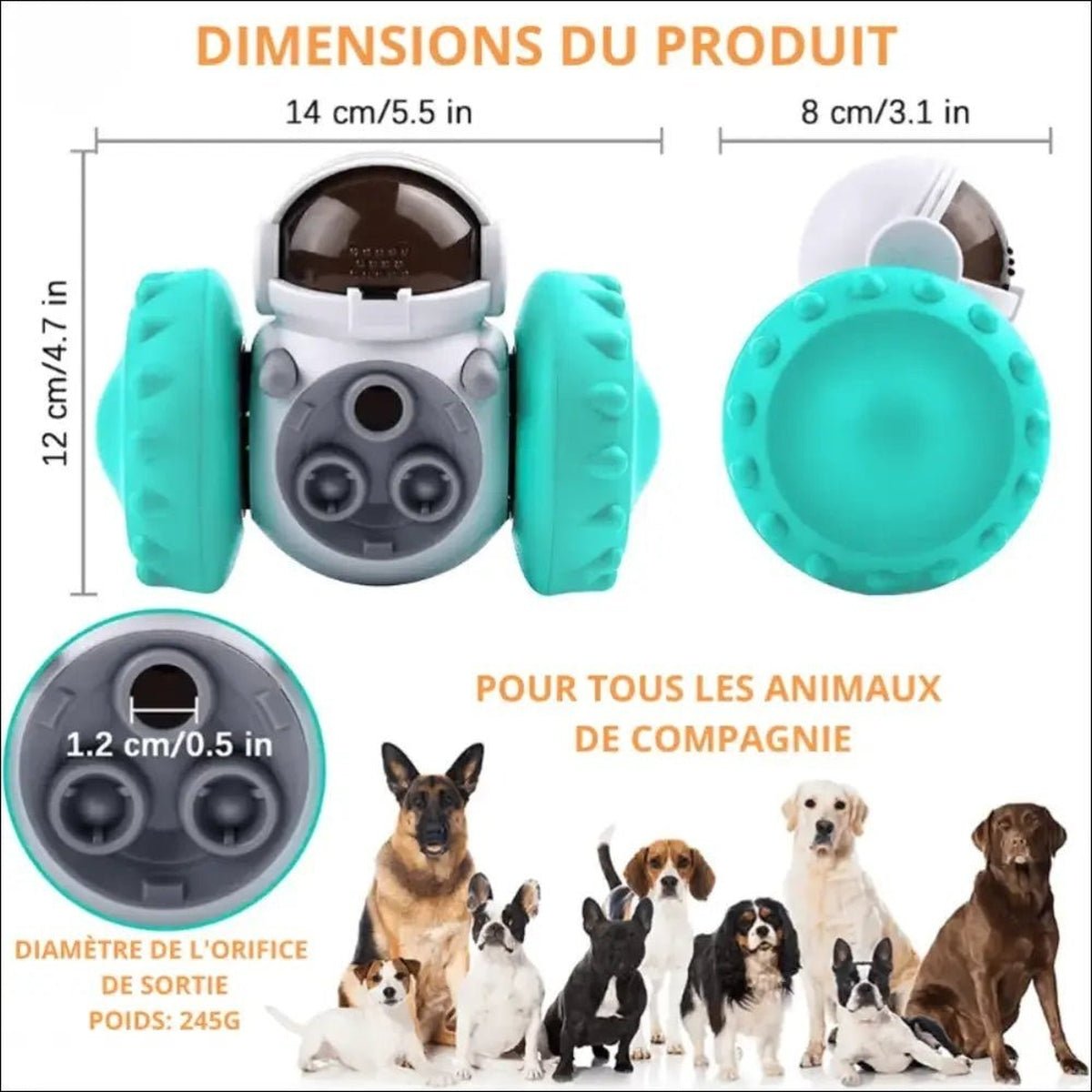 Distributeur Croquettes Swingpuz Pour Chien - CJYD162594301AZ - Distributeurs de nourriture - Chienalafolie