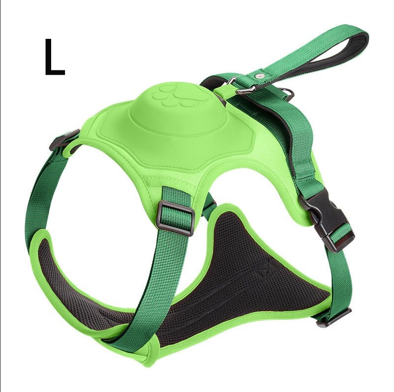 Ensemble de Harnais et Laisse Rétractable pour Chien - CJGY1860227 - L - Green - Harnais - Chienalafolie