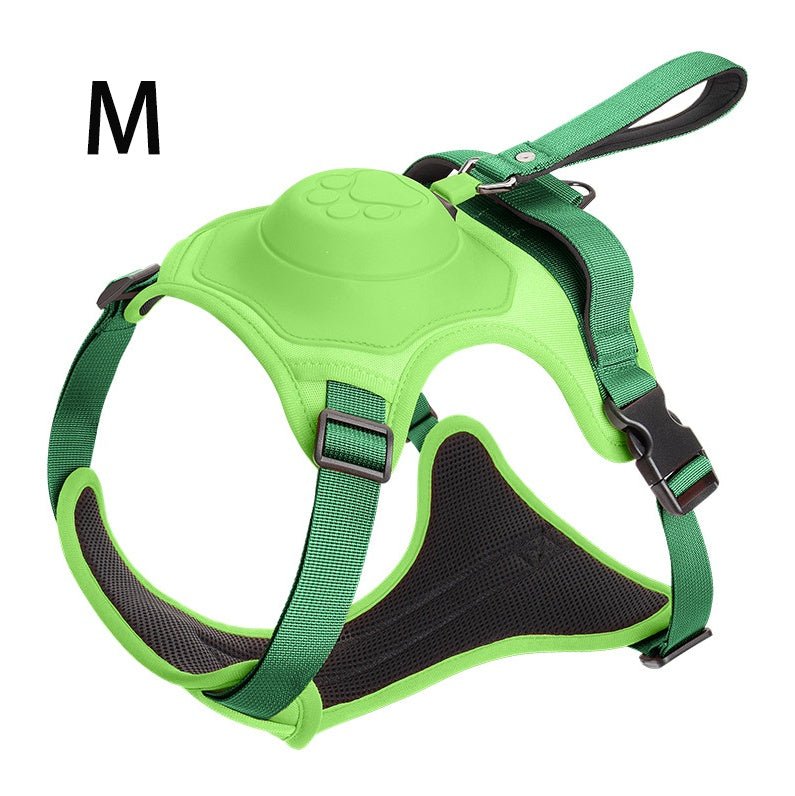 Ensemble de Harnais et Laisse Rétractable pour Chien - CJGY1860227 - M - Green - Harnais - Chienalafolie