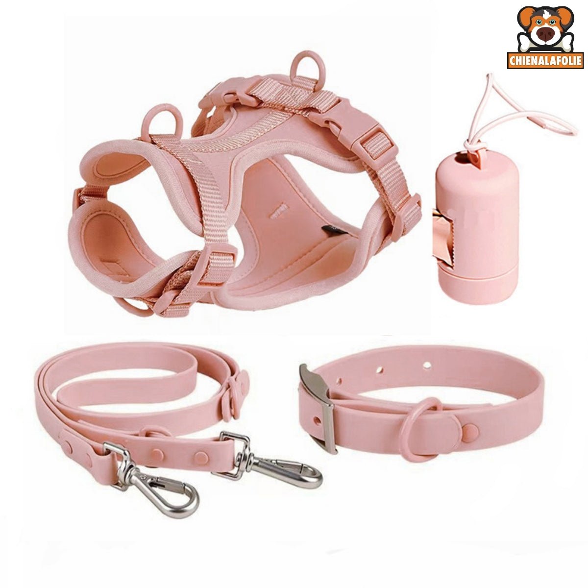 Ensemble Harnais pour Chien en PVC - CJGY197601505EV - Harnais - Chienalafolie