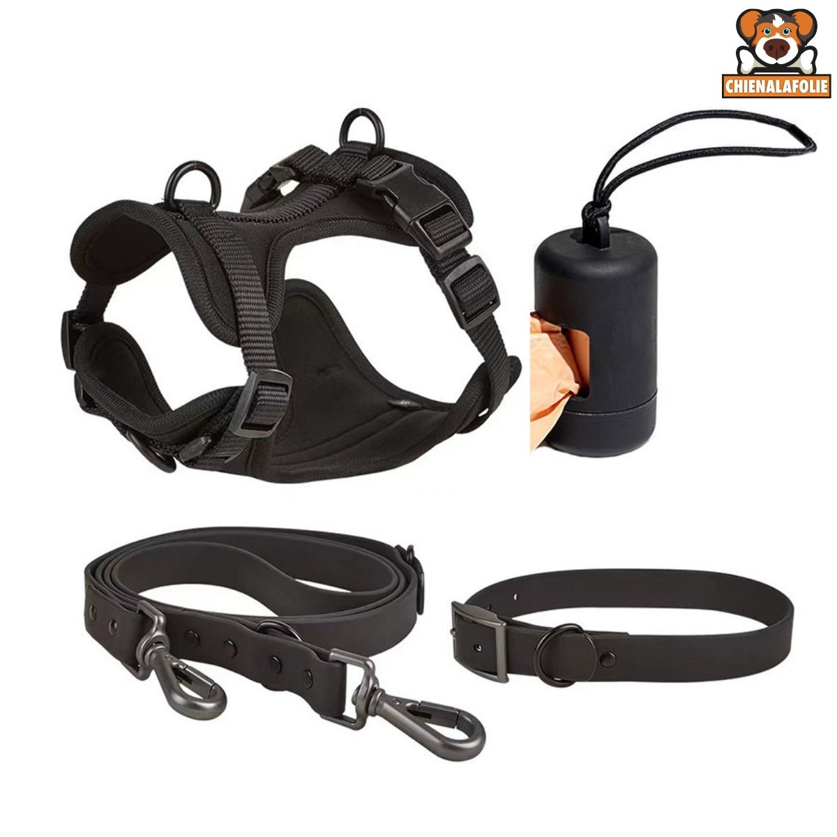 Ensemble Harnais pour Chien en PVC - CJGY197601517QJ - Harnais - Chienalafolie