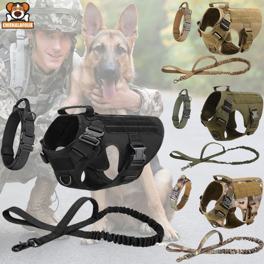 3-in-1 Tactical Dog Harness Set 