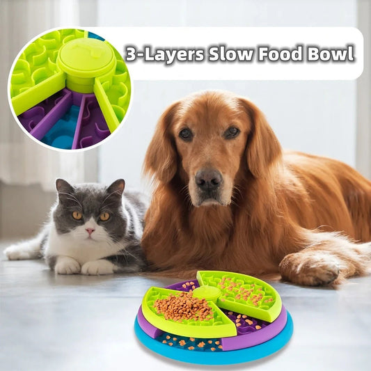 Rotating Anti-Glutton Dog Bowl