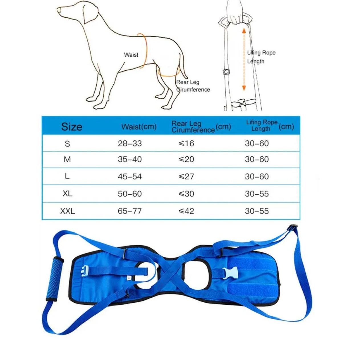 Harnais de Levage pour Chien Handicapé - CJGY100630001AZ - Harnais - Chienalafolie