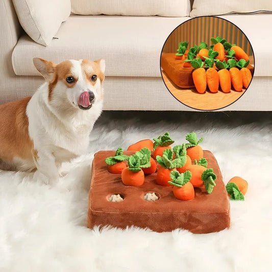 Plush Carrot Toy for Dogs