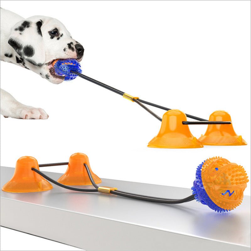 Jouet Interactif Ventouse pour Chiens - CJJJCWGY02596 - Orange - blue - Jouets cordes - Chienalafolie