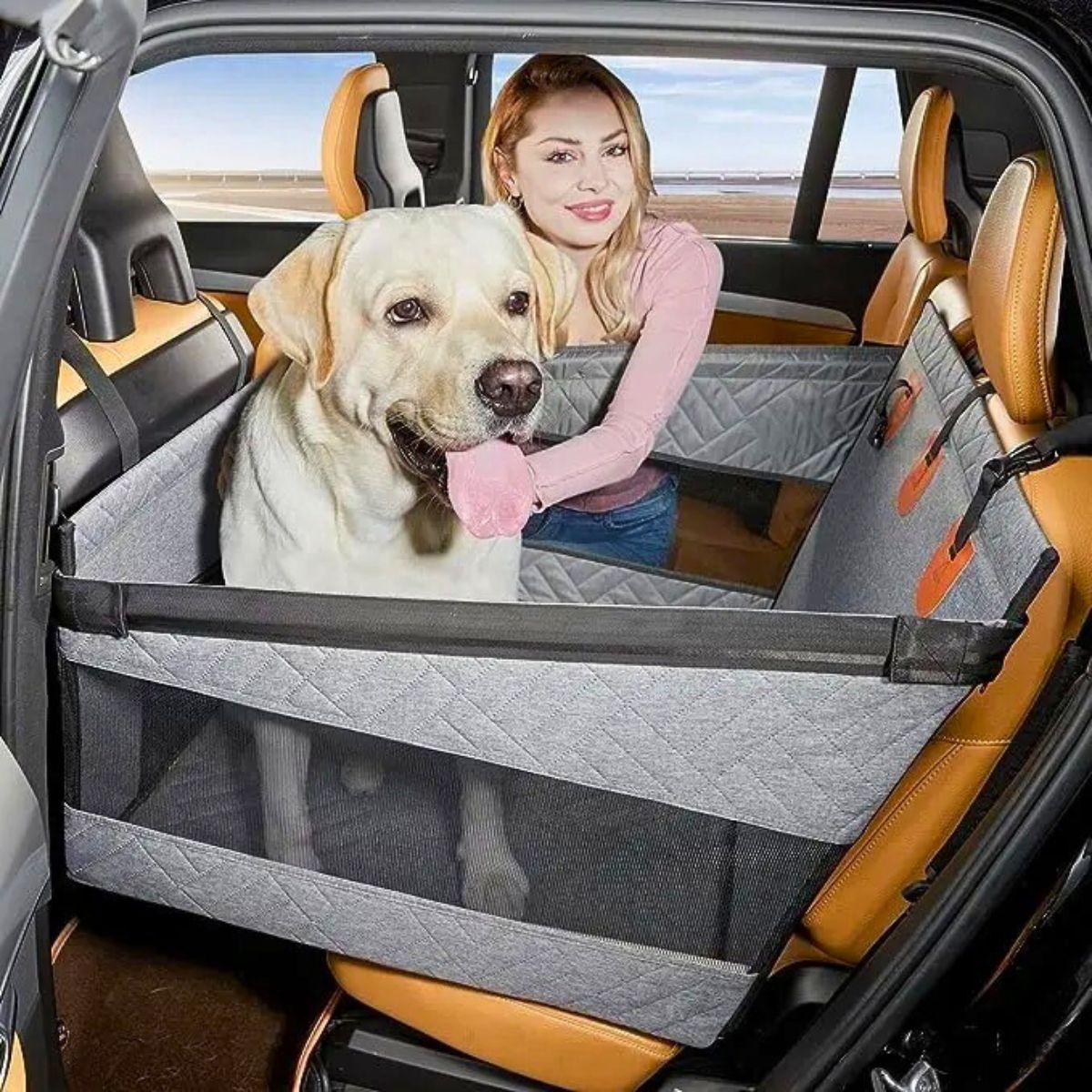 Lit de voiture pour chien - CJGY212123301AZ - Couvre - sièges - Chienalafolie