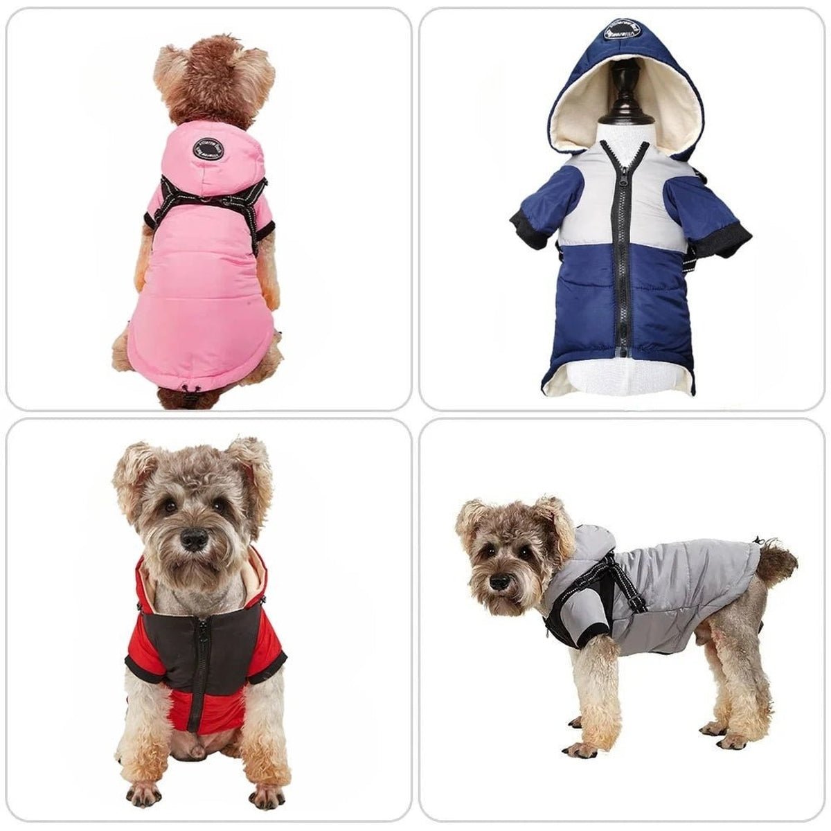 Manteau Chaud Imperméable Harnais Intégré pour Chiens - CJGD189102401AZ - Vêtements - Chienalafolie