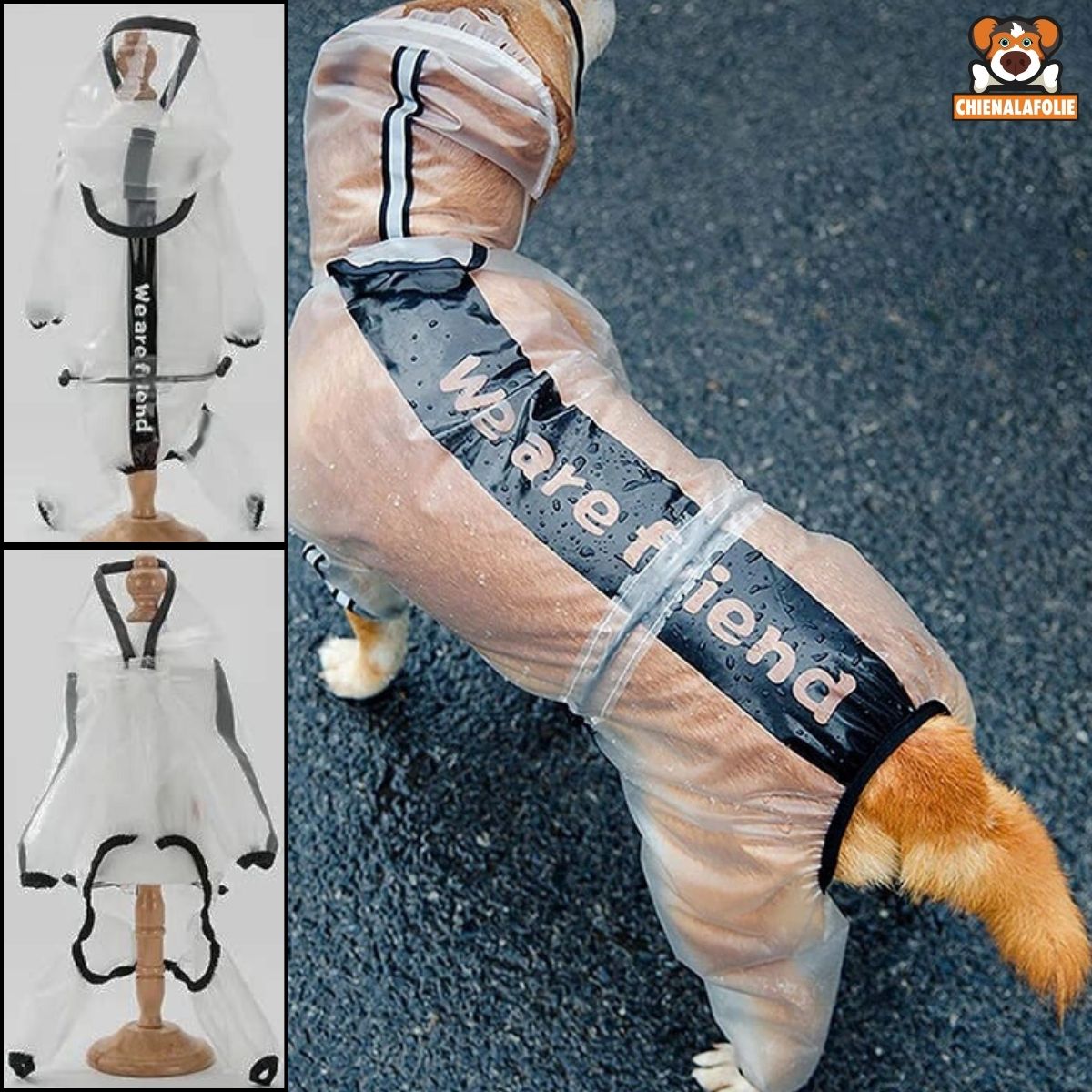 Manteau de Pluie Imperméable pour Chien - CJGD205944701AZ - Manteaux - Chienalafolie