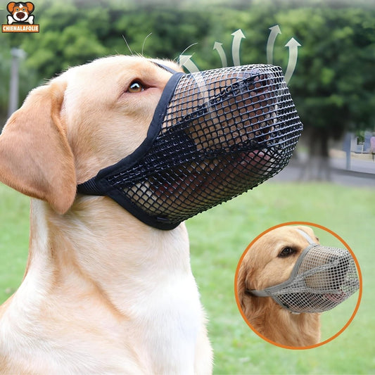Breathable Adjustable Anti-Bite Dog Muzzle