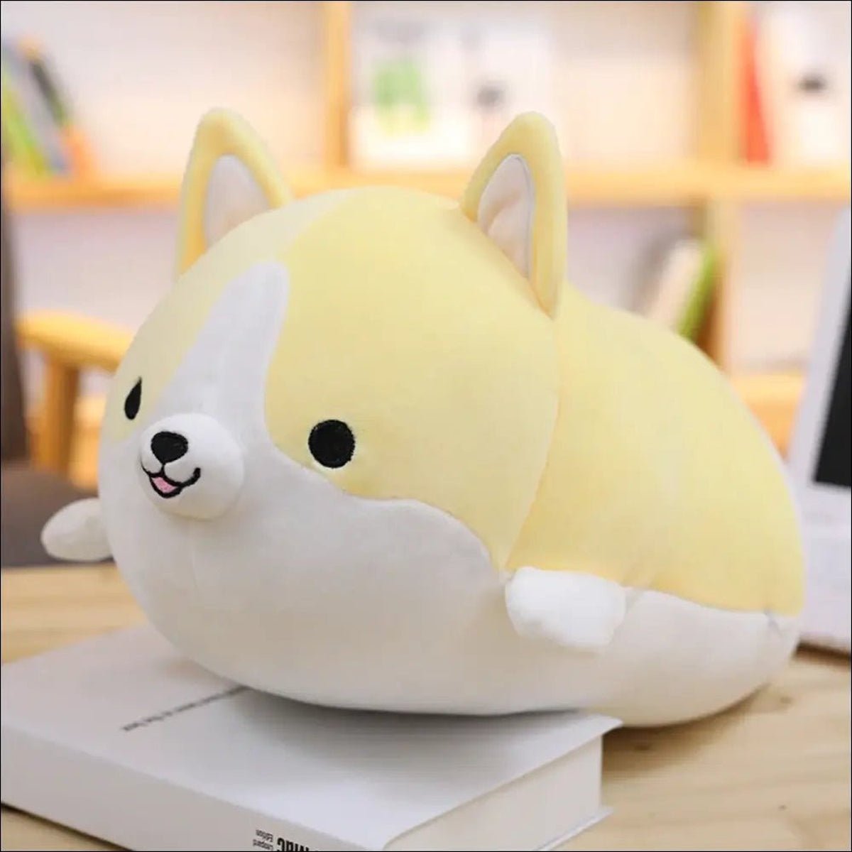 Oreiller Peluche Chien Corgi En Duvet Coton - CJWJWJMR01132 - Yellow - 35cm - Peluches - Chienalafolie