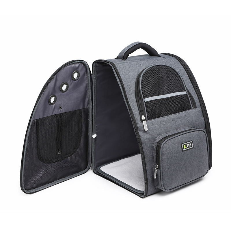 Sac à Dos Portable pour Animaux de Compagnie - CJJJCWGY02775 - Dark - grey - Sacs de transport - Chienalafolie