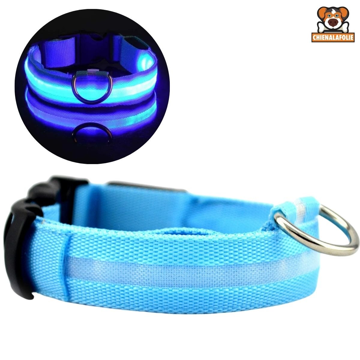 Sécurité Chien LED Collier - CJJJCWGX00003 - Blue - XS - Colliers - Chienalafolie