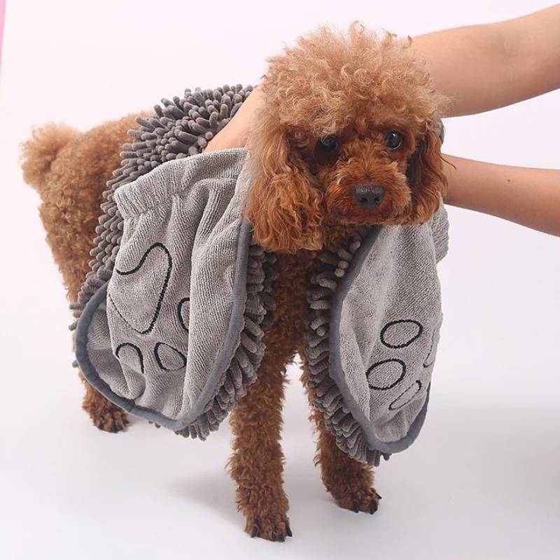 Serviette de Bain Séchage Rapide pour Chien - CJGY211303501AZ - Serviettes - Chienalafolie