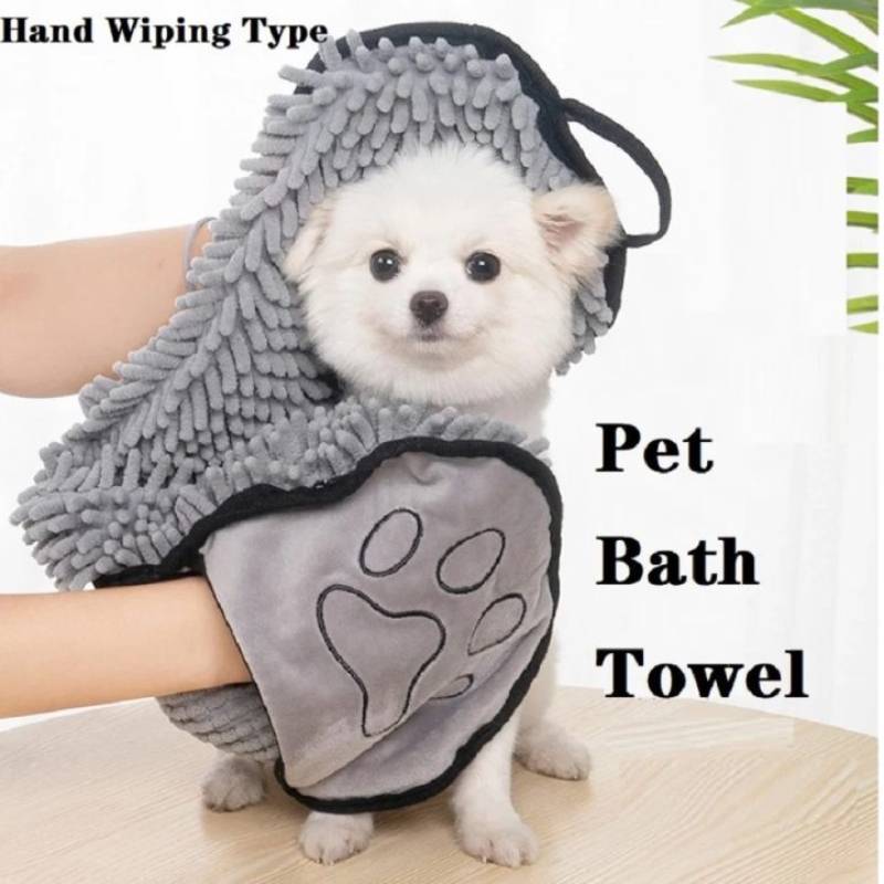 Serviette de Bain Séchage Rapide pour Chien - CJGY211303501AZ - Serviettes - Chienalafolie