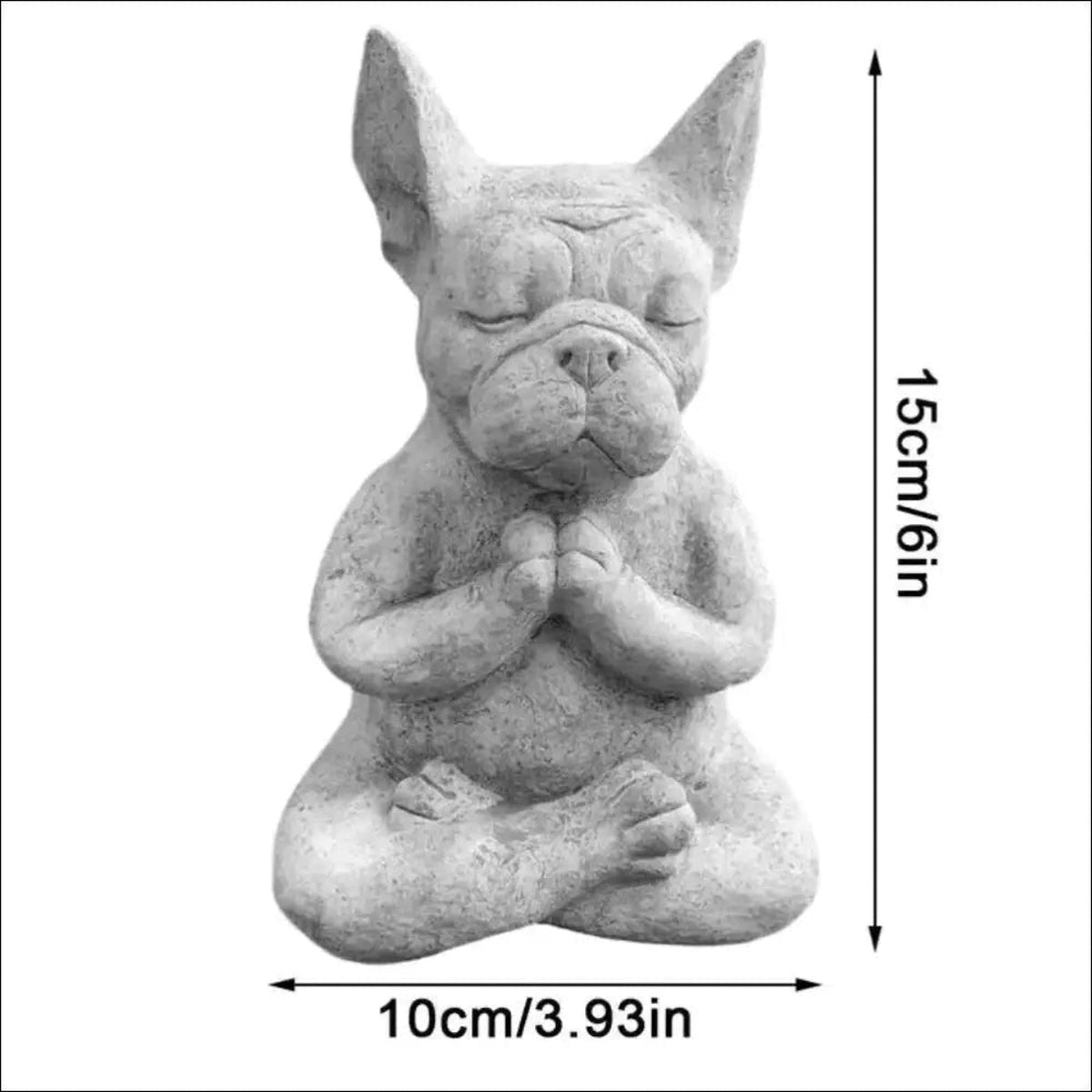 Statue Méditative De Bouledogue En Résine - CJJT122353701AZ - Décorations - Chienalafolie