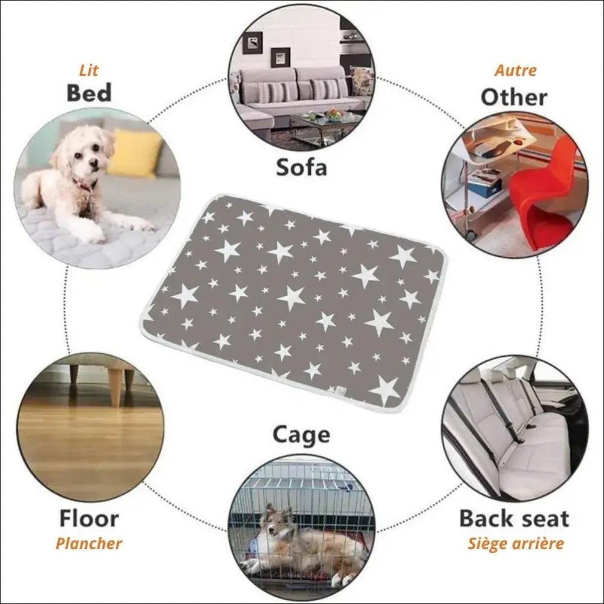 Tapis Lavables Super Absorbants Pour Chiens - CJGY109827318RI - Tapis d'entraînement - Chienalafolie