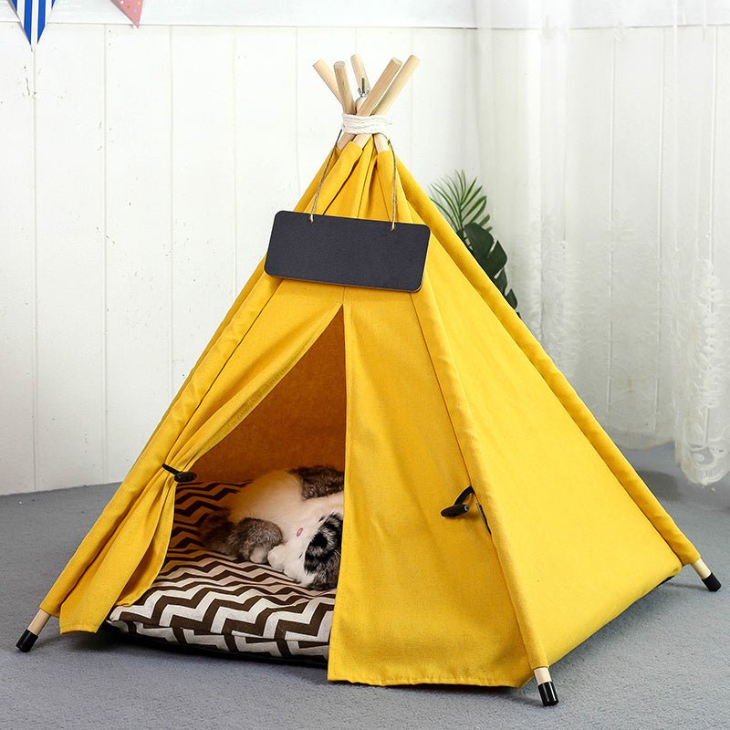 Tente Tipi pour Chien Lavable avec Coussin Confortable - CJGY210645407GT - Tentes - Chienalafolie