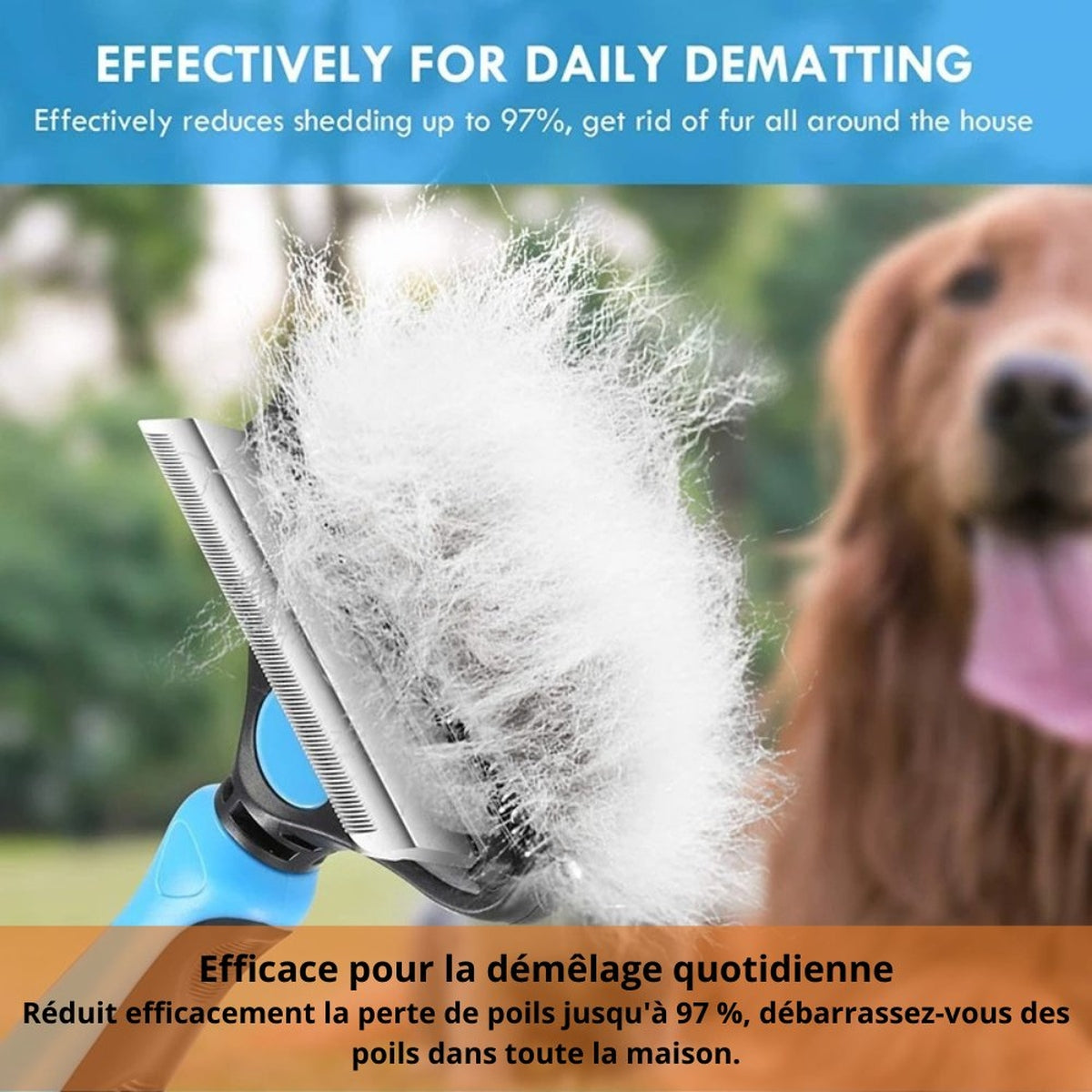 Peigne Professionnel 2-en-1 pour Chiens et Chats - CJYD194111003CX - Peignes et brosses - Chienalafolie